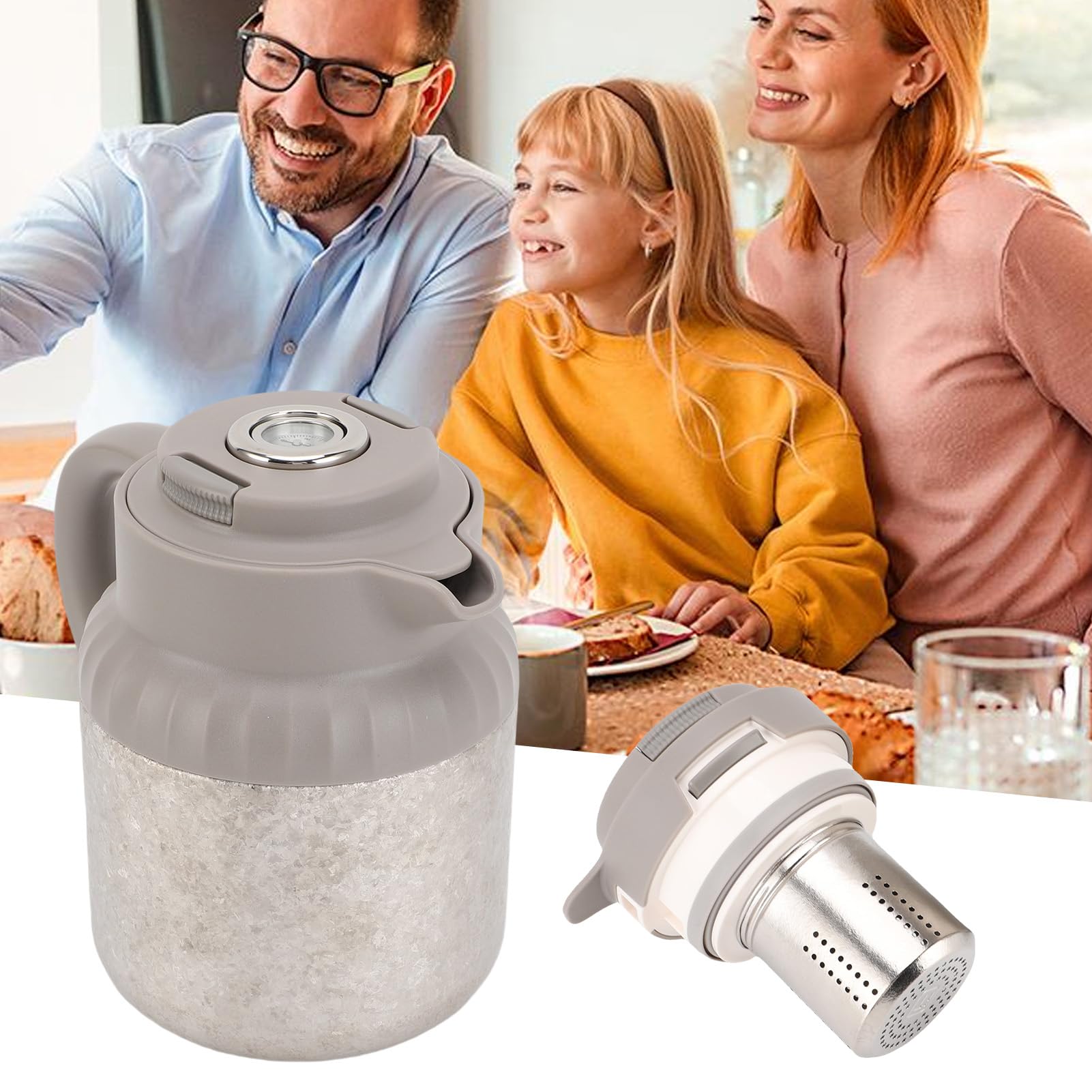 CHICIRIS Dzbanek do Herbaty, Mechaniczny Czajnik do Herbaty, pojemność 1100 Ml z Wbudowanym Zaparzaczem i Wskaźnikiem Temperatury, Domowego Biura Kawa Herbata Mleko Sok