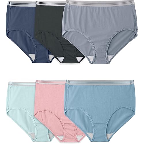 Fruit of the Loom Women's Plus Size Underwear Briefs, Fit for Me, Designed to Fit Your Curves