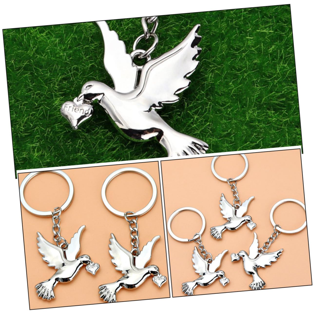 Amosfun 15piezas Llaveros De De Metálicos Pendientes Decorativos Para Claves Accesorios De Para De