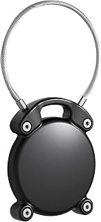 Air Tag Keychain | Screw Full Cover Waterproof | Key Holder Durable ABS Full Coverage | Sturdy Steel Wire | Compact and Beautiful | Air tag Holder Suitable for 7 Major Scenarios | Black
