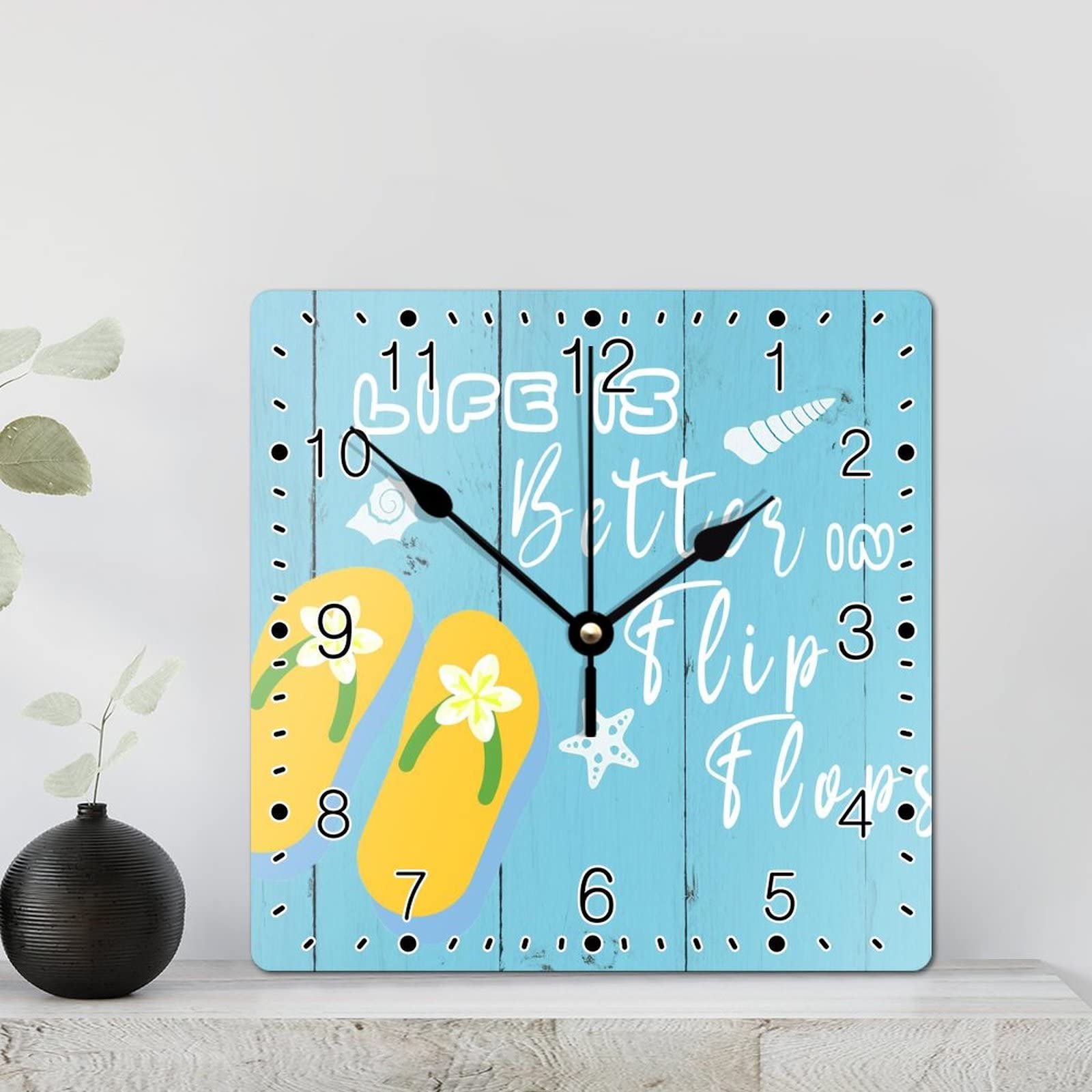 Horloge murale grand format déco rustique pour séjour chaleureux