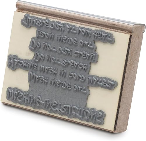 Miniatura 3 de Infusion Sello de madera tradicional de texto personalizado con mango de plástico, 3 x 4 pulgadas