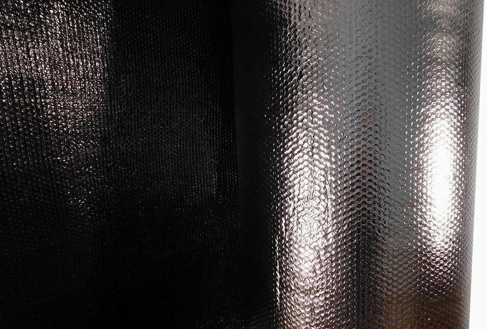 Reflective Black / Silver FOIL Double Bubble Foil Insulation Roll 12inX50ft R8…