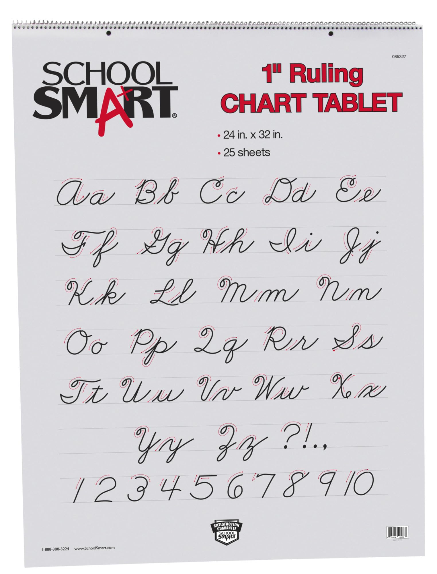 School Smart Chart Paper Pad, 32 x 24 Inches, 1 Inch Rule, 25 Sheets