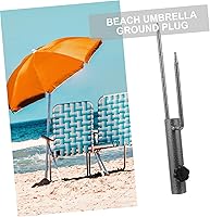 Vista 5 de Anclaje de sombrilla de playa Ancla de arena de metal Base de paraguas al aire libre Bandera de arena Soporte de poste Ancla de hierba Base