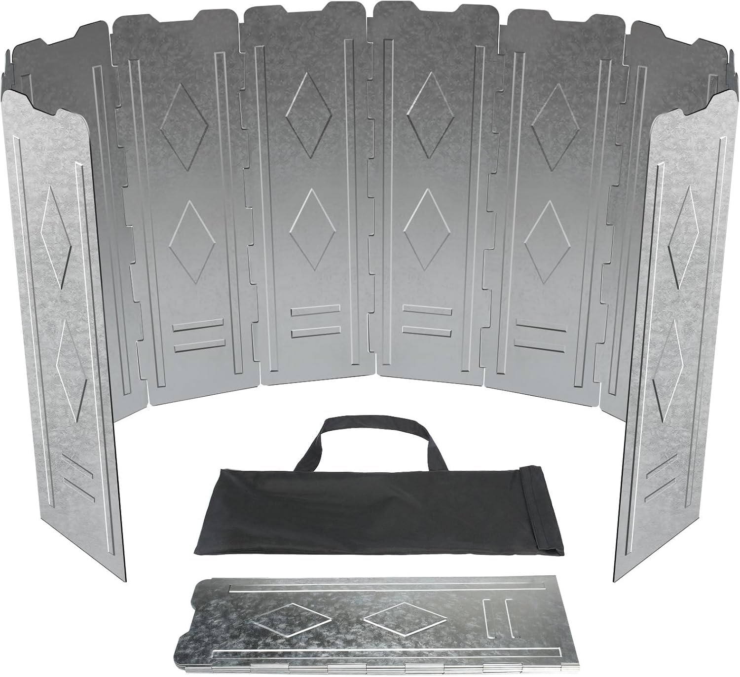 Profiwoab 10 Plates Camping Windshield, Folding Camp Stove Wind Shield