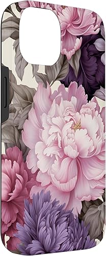 Miniatura 6 de Funda para iPhone 11 Elegant Blush Pink & Purple Vintage Floral Rose & Peony