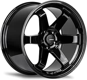 AVID.1 AV-06 Gloss Black 18x8.5 Custom Wheel – Fits 5x112 Bolt Pattern with +35 Offset – Lightweight Performance Alloy Wheel – Aggressive Street Style & Track-Ready Car Accessories