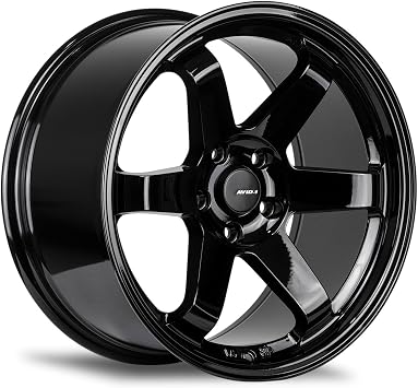 AVID.1 AV-06 Gloss Black 18x9.5 Custom Wheel Fits 5x100 Bolt Pattern with +38 Offset Lightweight Performance Alloy Wheel Aggressive Street Style & Track-Ready Car Accessories