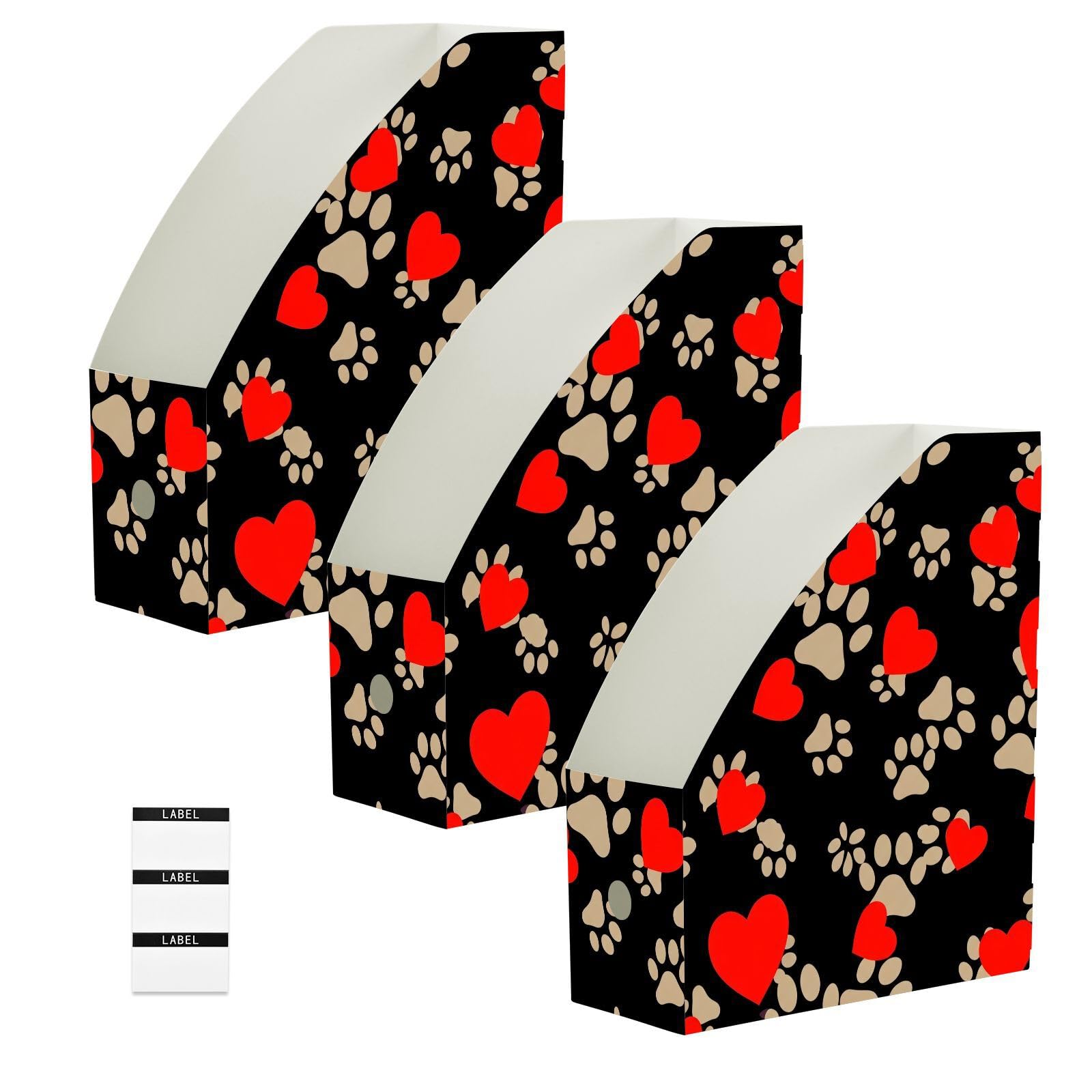 Organizador vertical plegable de dibujos animados rojo