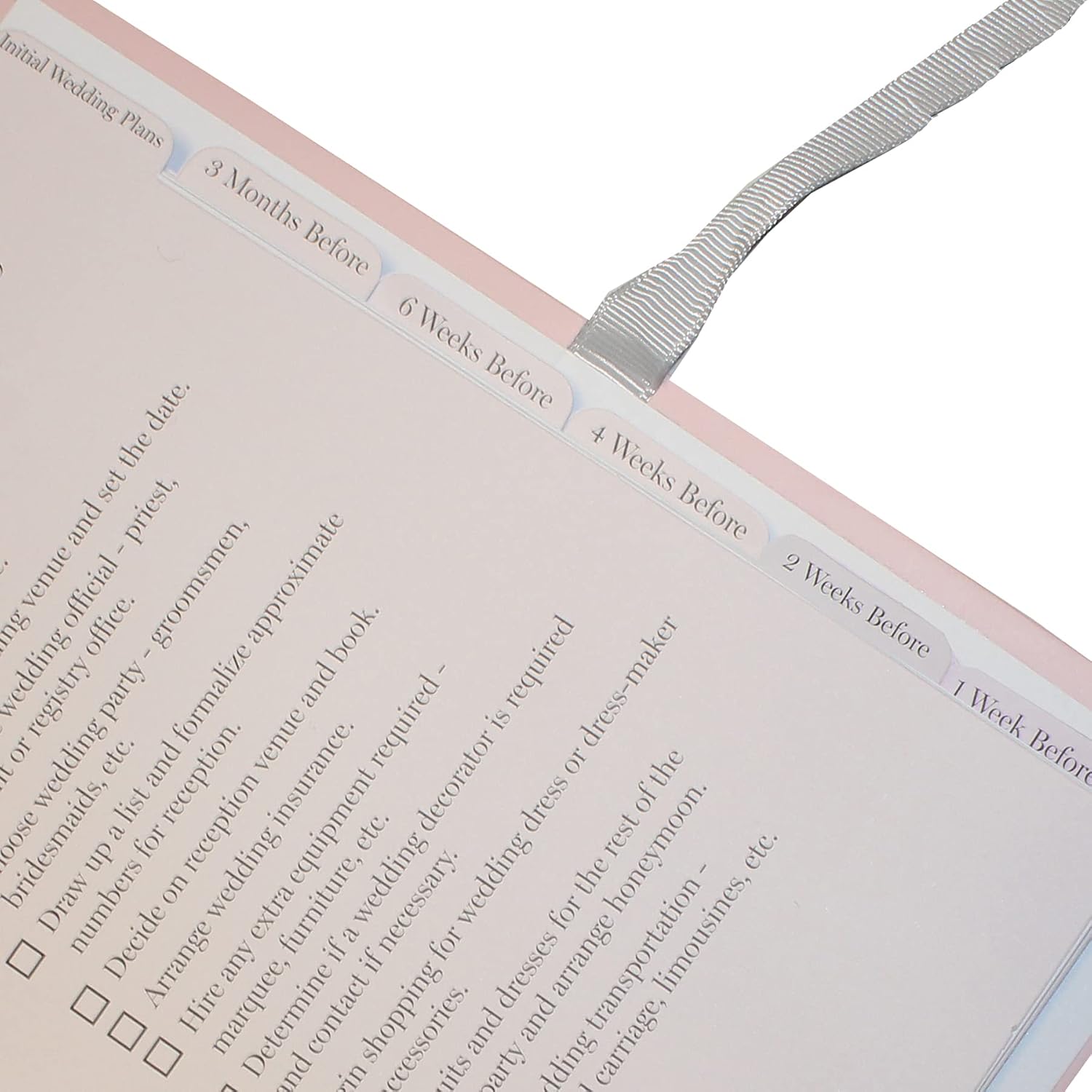 2019 Wedding Planner Diary Organiser Book - Pink & Silver - from Miss to Mrs!, 21cm x 17cm x 5cm - Image 4