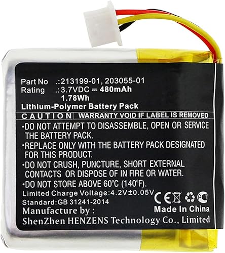 Miniatura 3 de Synergy Digital Batería de auriculares inalámbricos, compatible con auriculares inalámbricos Plantronics 203035-01, (Li-Pol, 3.7 V, 480 mAh),