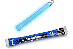 CYALUME ChemLight 6" Premium Blue SnapLight Emergency Chemical Light Sticks (12-Hour Duration,...