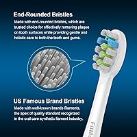 Vista 4 de Paquete de 6 cabezales de repuesto para cepillo de dientes compatibles con WaterPik Sonic Fusion 2.0, cabezal de cepillo de hilo dental FitMount