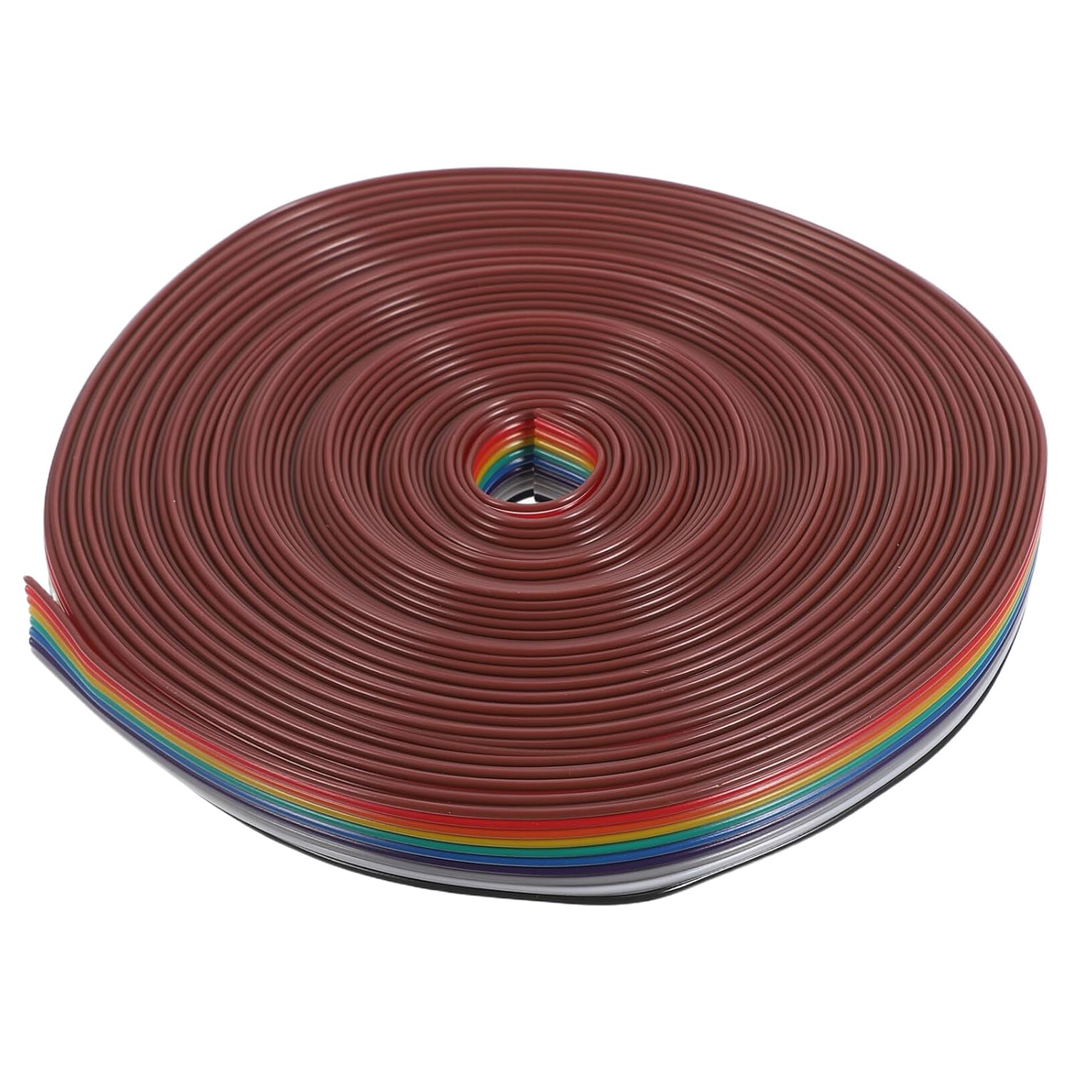 Alipis 10m 10-pin IDC Flat Ribbon Cable 28awg Copper Wire 2.54mm Pitch Flexible Ribbon Wire for Electronics DIY and High-Speed Data Transmission