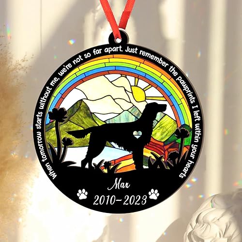 Miniatura 2 de Adorno de atrapasoles de setter irlandés personalizado, adorno de Navidad de Setter irlandés, regalo para perro amante, setter irlandés