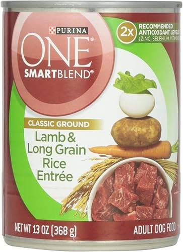 Miniatura 1 de Purina One Smart Blend - Entrada de cordero y arroz de grano largo, comida para perros adultos, 13 onzas