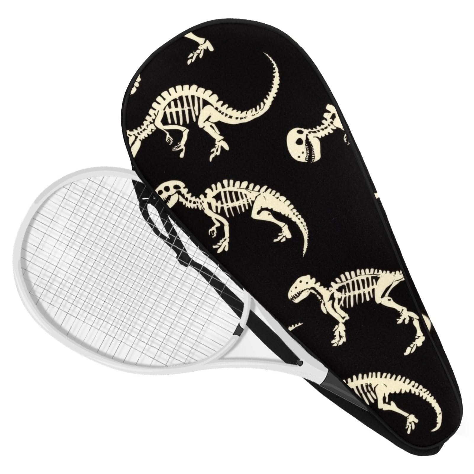 Funda para raqueta de tenis con estampado de pulpo sin costuras con correa de hombro ajustable, soporte para raqueta de tenis para principiantes