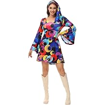 Kranchungel 70s Disco Outfits for Women Disco Costume 70s Outfits - Party Dress Halloween Costume for Party-goers Aged 30-40
