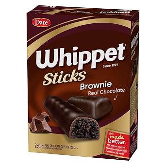 Whippet Sticks Brownie Real Chocolate Cookies, 250g/9oz., {Imported from Canada}
