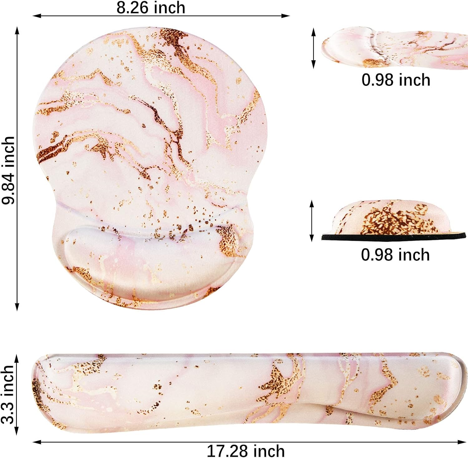 ARTSO Keyboard Wrist Rest Pad Mouse Pad with Wrist Rest Ergonomic. Extended Gaming Mouse Pad Upgraded Set
