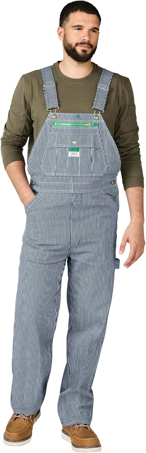 Liberty mens Hickory Stripe Bib Overalls