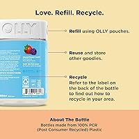 Vista 4 de OLLY Gomitas multivitamínicas y probióticas para niños, apoyo digestivo, vitaminas A, D, C, E, B, zinc, suplemento masticable, sabor a bayas