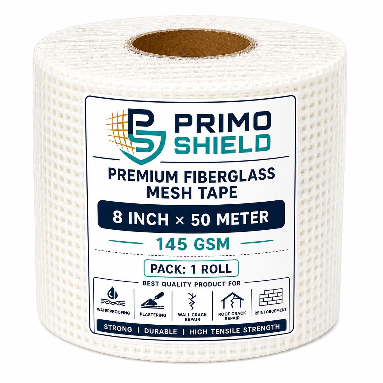 Fiberglass Mesh Tape 8 Inch x 50 Meter, 145 GSM Alkali Resistant Fiber Mesh for Plastering, Waterproofing Reinforcement, Wall & Roof Crack Repair, Pack of 1 | Alkali Resistant, Waterproofing Use, Crack Repair, High Tensile Strength, Pack of 1-image-39
