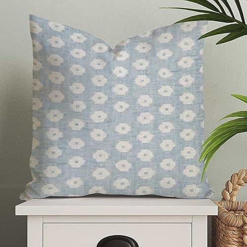 Fundas de almohada de tejido azul cielo, funda de almohada asiática, funda de almohada chinoiserie, decoración del hogar para sofá, cama, oficina,