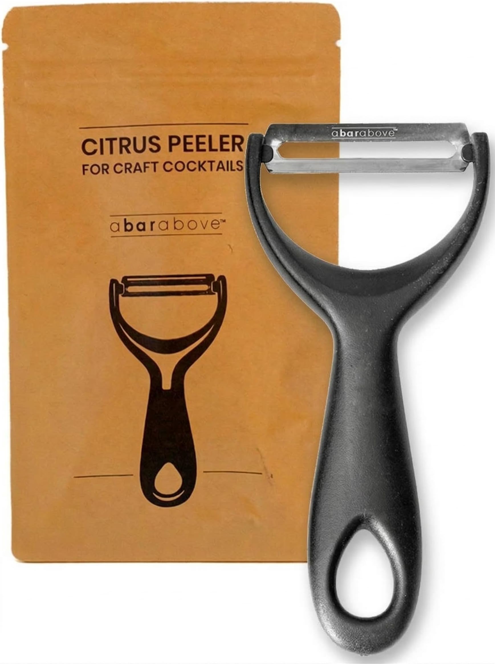 - A Bar Above Gold Citrus Peeler, Stainless Steel Fruit Peeler for Garnishes, Cocktail Twists, Comfortable Grip Peeling Tool for Oranges, Lemons, Limes, Bartender Accessory, Kitchen Essentials, Silver