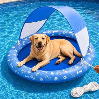 Dog Pool Float with Canopy 57x39
