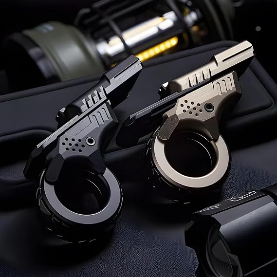 Fidget Gun Slider, Zoom Gun Fidget Toys, Metal Alloy Fidget Toy Gun Slider, Ring Fingertip Toy Gun Adult Fidgety Anxiety Sufferers Stress Relief Relax ADHD EDC Gyro Finger Fidget Toy
