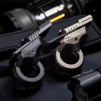 Fidget Gun Slider, Zoom Gun Fidget Toys, Metal Alloy Fidget Toy Gun Slider, Ring Fingertip Toy Gun Adult Fidgety Anxiety Sufferers Stress Relief Relax ADHD EDC Gyro Finger Fidget Toy
