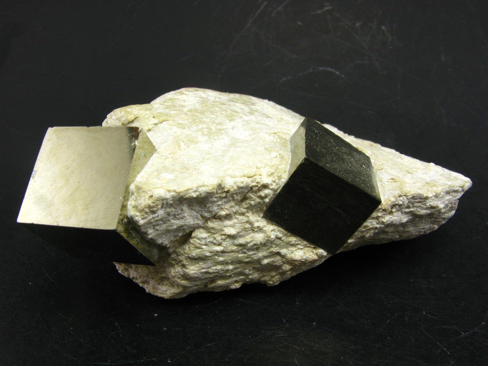 Perfect Cube Pyrite Cluster From Spain - 3.7"