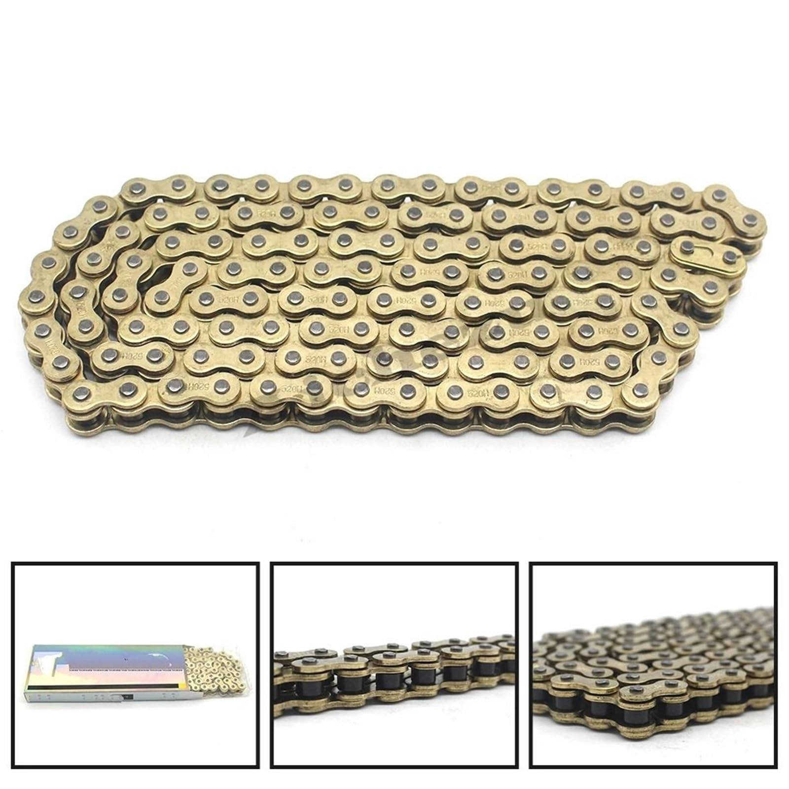 Łańcuch motocyklowy 520 525 530 120L Pasuje do Hondy Pasuje do Suzuki Pasuje do Yamahy Pasuje do KAWASAKI Pasuje do DUCATI Pasuje do BMW Łańcuch Napędowy Motocykla(530V-110LINKS)