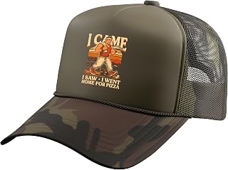 I Saw I Went Home for Pizza Gym Fitness Workout Trucker Hat with Adjustable Mesh Back