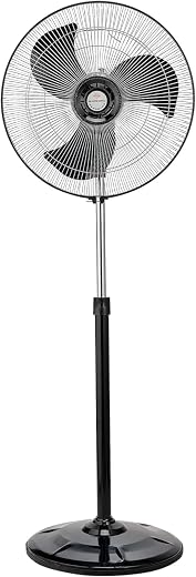 Almonard Aerostar Metal Pedestal Fan 450mm | High Speed | Full Copper Winding Motor with Overheat Protection | Aerodynamic...