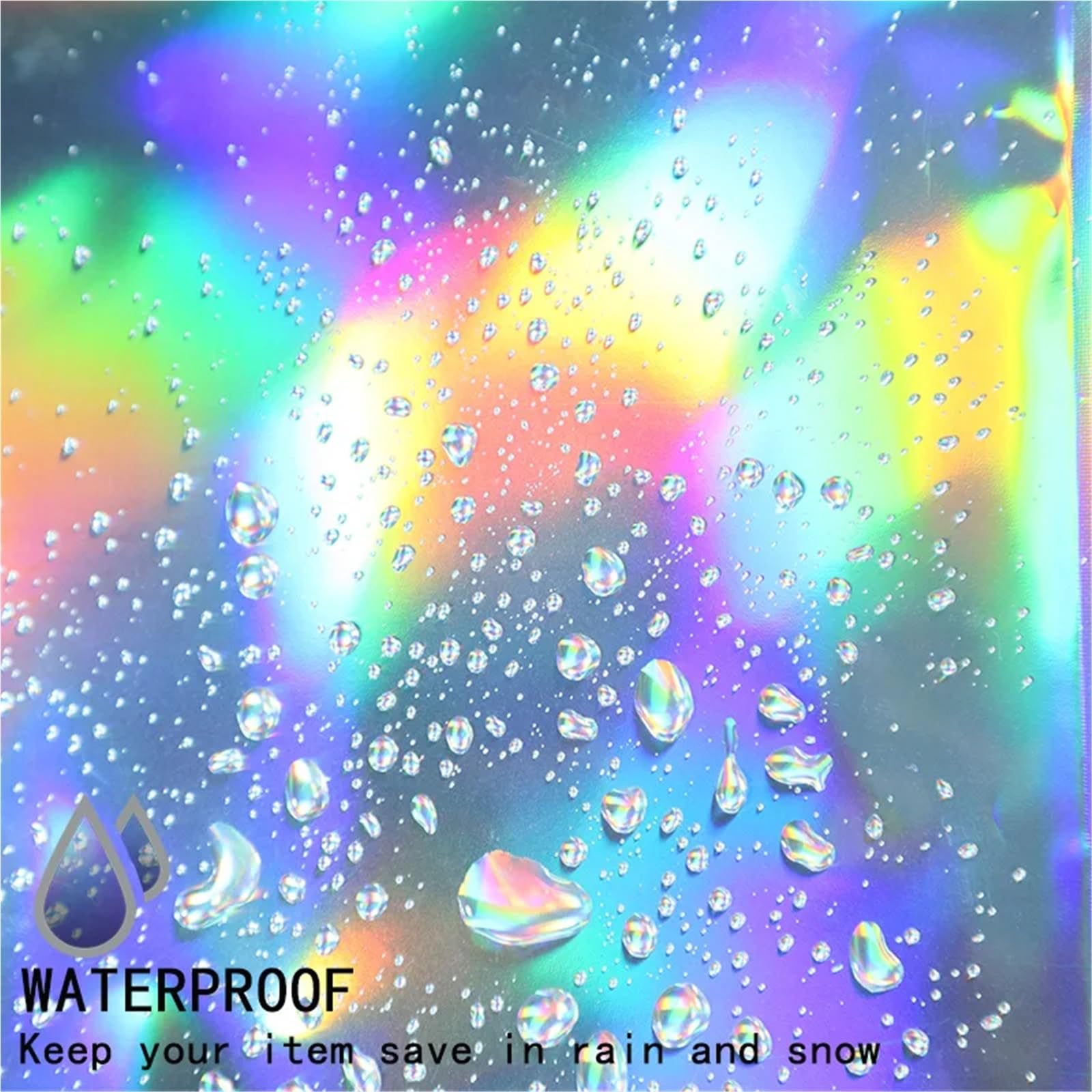 300PCS Laser Selbstdichtende Kunststoff Umschläge Mailing Lagerung Taschen Holographische Schmuck Poly Klebstoff Kurier Verpackung für Lipgloss und Schmuck