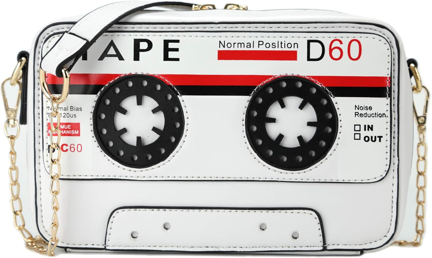 Buy QiMing Retro Tape Shaped Evening Purse,PU Audio Cassette Crossbody