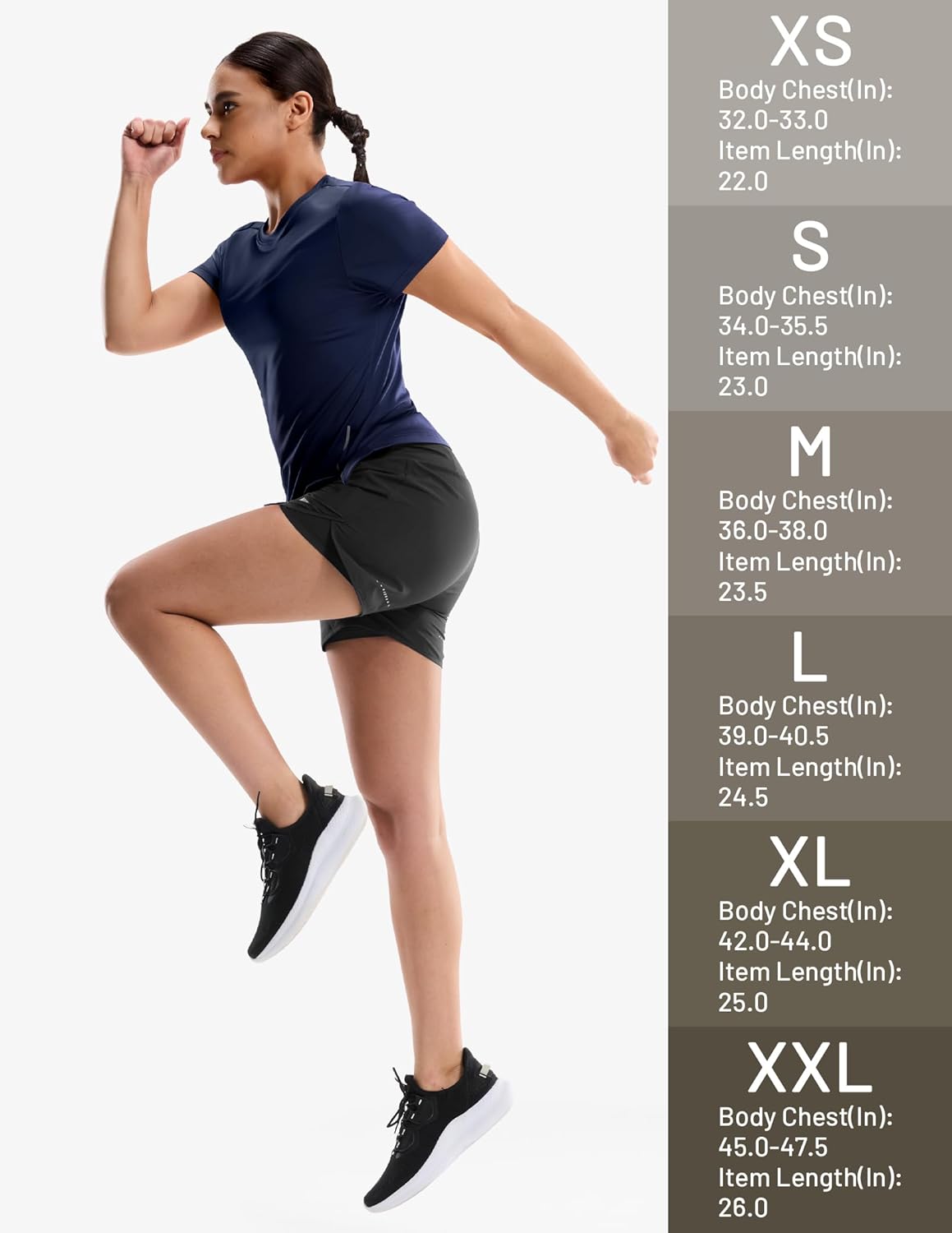 MIER Short Sleeve COOL MAX Running Shirts for Women, Moisture Wicking & Quick Dry Workout Athletic T-Shirt, Crew Neck Gym Top - Image 6