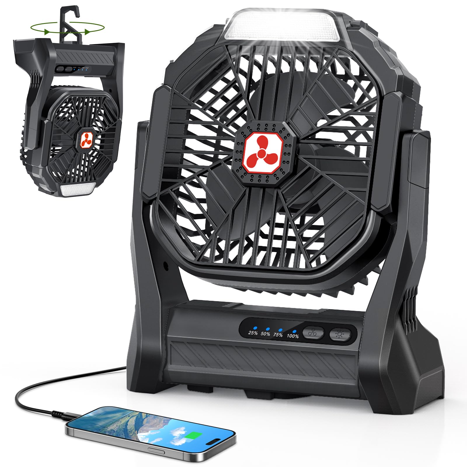 Peouix 20000mAh Portable Rechargeable Fan