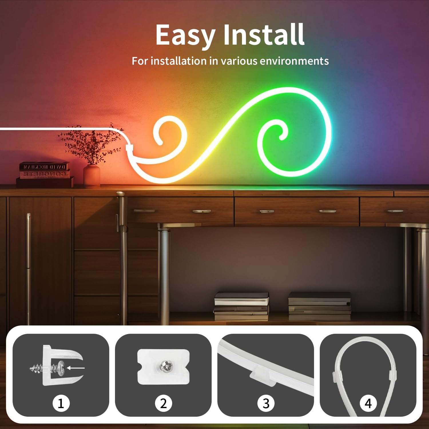 流れるledテープライト 防水 RGB usb テープライト 5m 5V ledテープ 間接照明 音楽連動 タイマー機能 調光調色 フレキシブル リモコン付き インドア/屋外/寝室/キッチン/リビング diy (2 メートル)