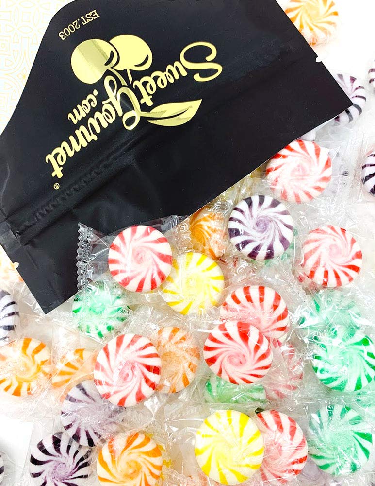 SweetGourmet Assorted Fruits Hard Candy Pinwheels | 2 Pounds (Pack of 2)