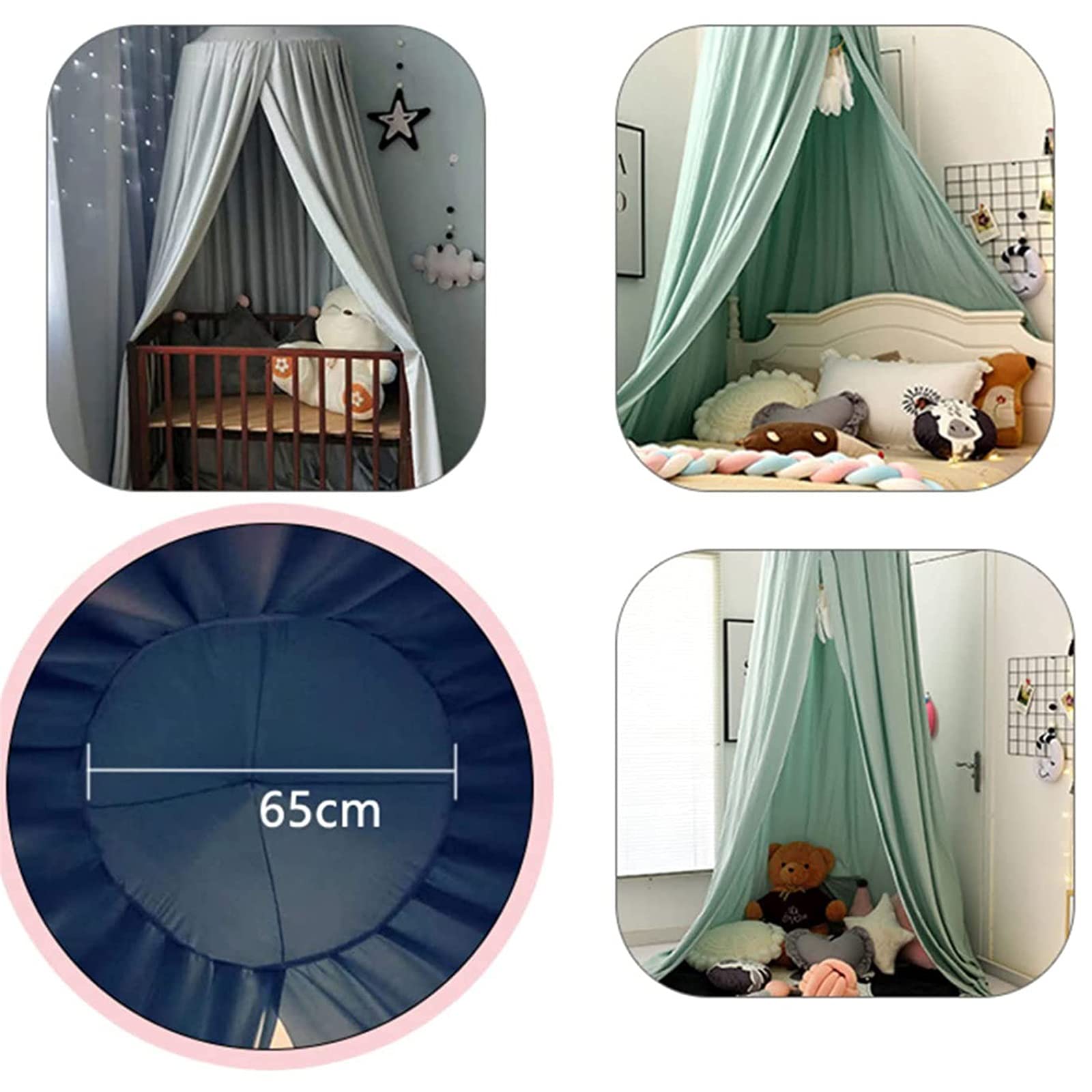 Inzopo Prinses Bed Luifel Speeltent met gaas gordijn voor Baby Kids Lezen Speeltenten Muggennet (47 × 23 × 23) Half-maan