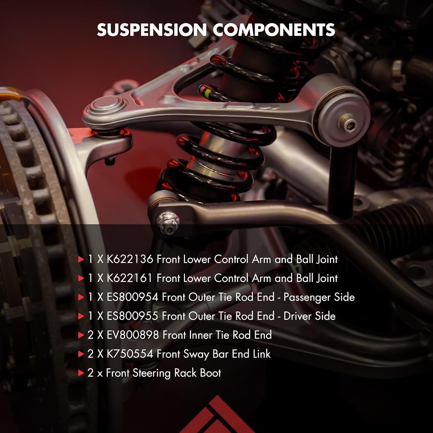 10PCS ASTOU Front Suspension Kit fit for 2013 2014 2015 2016 2017 2018 for Ford Escape Lower Control Arm and Ball Joint Inner Outer Tie Rod End w/Boot Sway Bar End Link