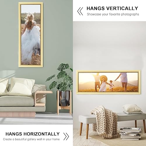 Vista 154 de GULETHUN Marco de fotos de 24 x 36 pulgadas, marco para póster blanco, decoración del hogar, marcos naturales de galería, formato horizontal