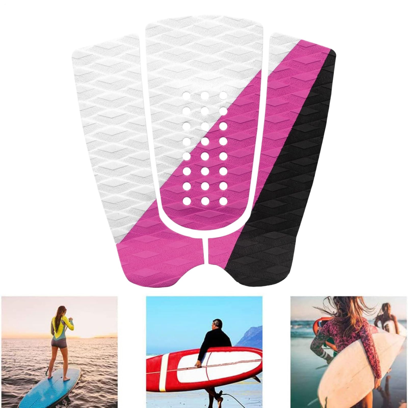 Almohadilla Antideslizante para Tabla de Surf - Almohadilla Acolchada para Cola de Skimboard | Accesorios Ligeros Antideslizantes para Deportes Acuáticos, Paddle Surf, Kayak y Playa