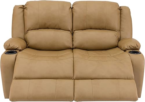 Miniatura 58 de RecPro Charles - Sofá reclinable doble de pared de 58 pulgadas, para autocaravana, con tela mejorada (color plomizo)