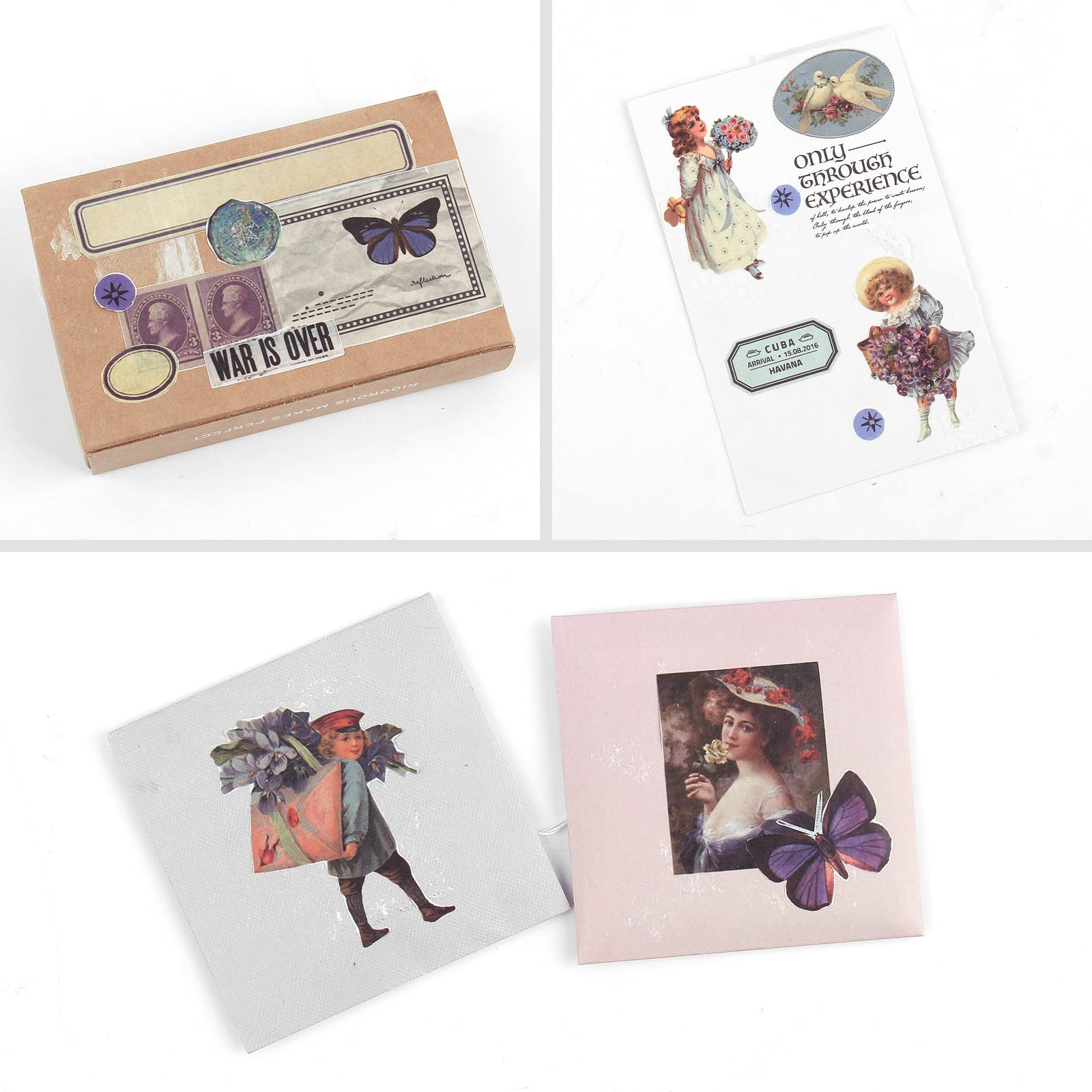 Kit Scrapbook Vintage NOGAMOGA - Quaderno A6, Washi Tape, Carta, Adesivi Per Diario Creativo