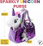 Little Jupiter Plush Pet Jeu avec/pourpre - Animaux farcis de licorne pour les filles - Licorne en peluche - Licornes farcies - Cadeau pour 4-7 ans (Licorne blanche)